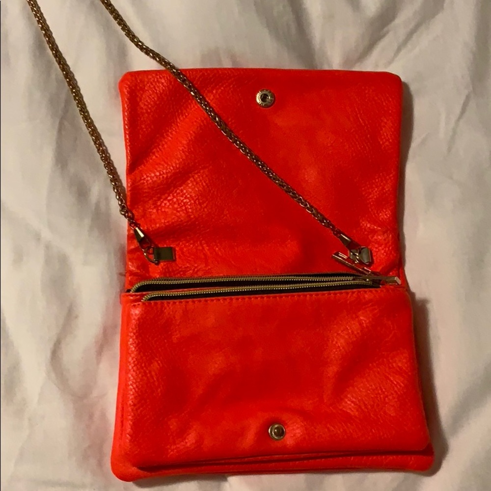 Neon orange cross body